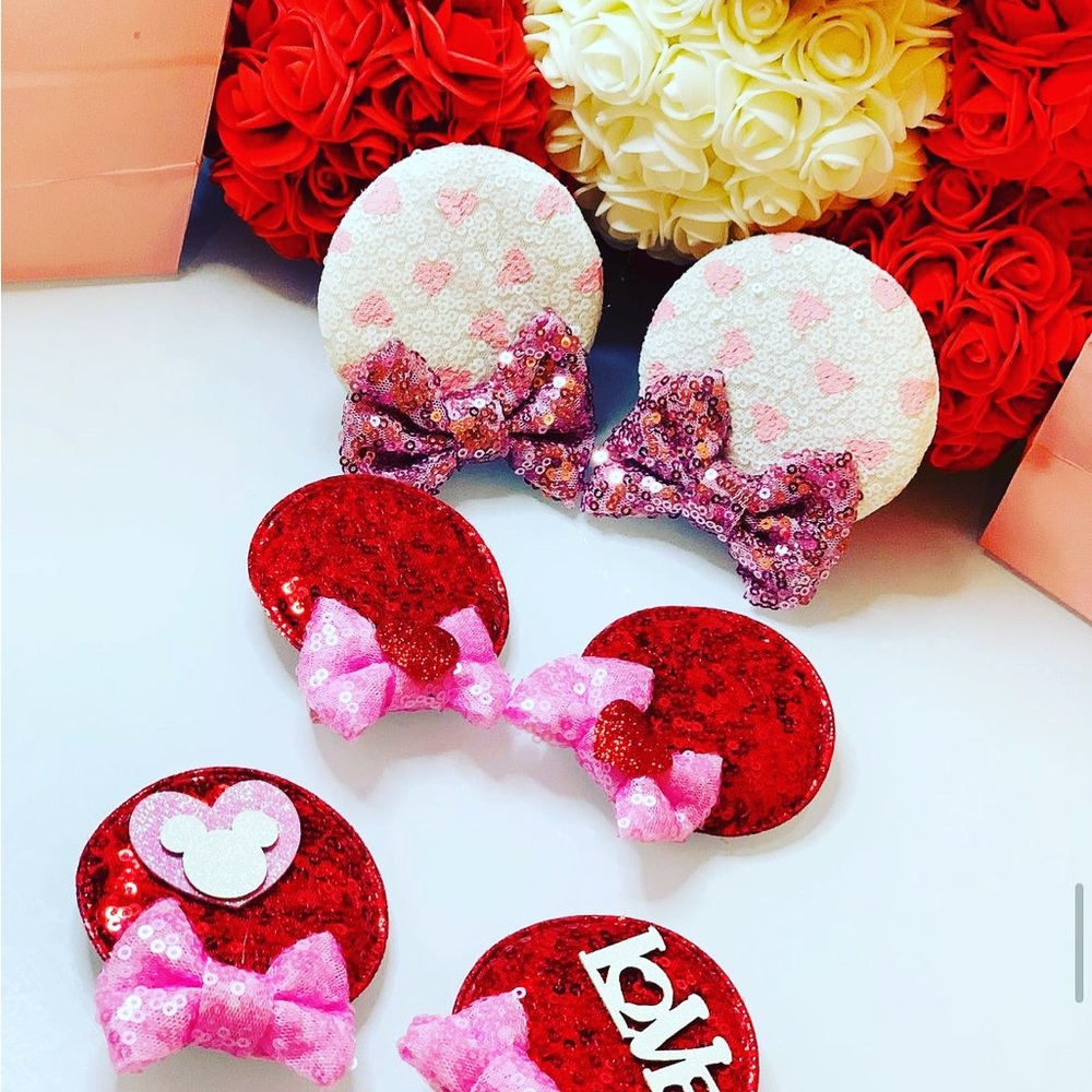 Adorable Mickey hair donuts and ear clips for pig tails $8.99 each